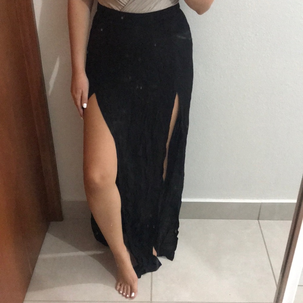 Black Skirt with side slits